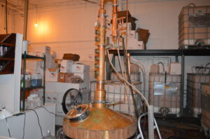 Loon Liquors' tasting room is also their functioning distillery